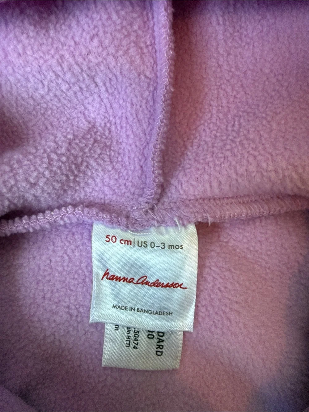 Hanna Andersson Lavender Hooded Fleece Jacket with Daisy Patches